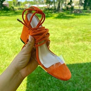 Women's Lace Up Chunky Low Heel Gladiator Sandals